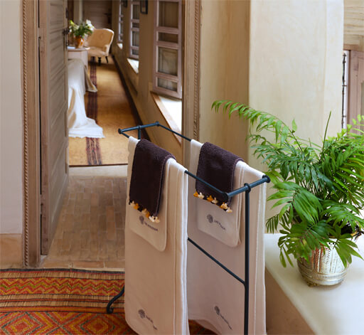 entrance of the Mogador suite riad Dar Housnia in Marrakech