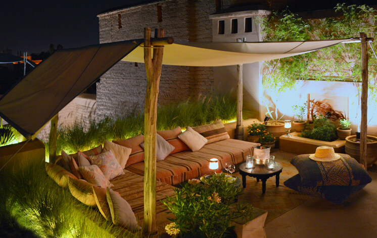 terrace of the douiria of the riad Dar Housnia in Marrakech